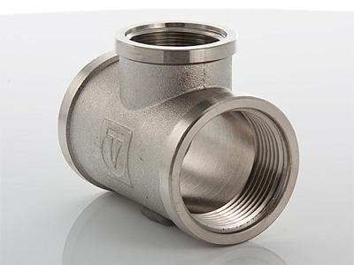 Тройник VALTEC переходной 1 х 1/2 х 1 внутренняя, никелированная латунь