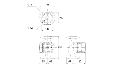 Циркуляционный насос Grundfos UPS 40-50 FN