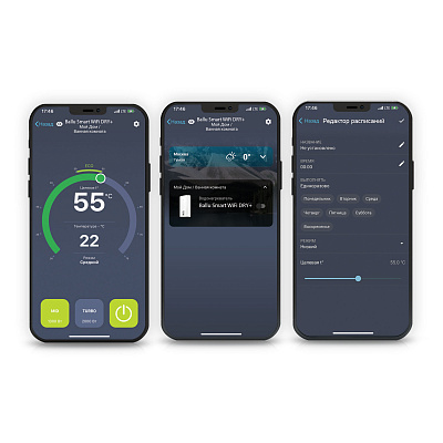 Электрический накопительный водонагреватель Ballu BWH/S 30 Smart WIFI DRY+