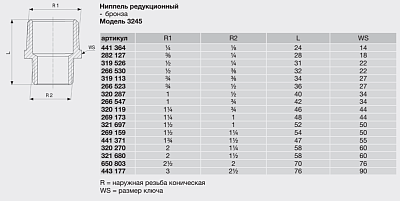 Ниппель Viega редукционный R-резьба бронза модель 3245 1x1/2 арт 320287