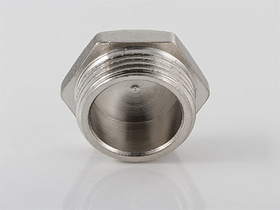 Пробка резьбовая VALTEC 1/2 наружная резьба, никелированная латунь