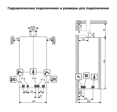 Настенный газовый двухконтурный котел отопления Buderus Logamax U072-24K