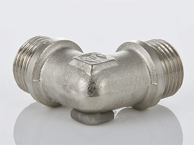 Угольник VALTEC 3/4 наружная резьба, 90 градусов, никелированная латунь