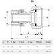 Переход на резьбовые соединения Viega Smartpress 40 x 1 1/2, модель 6763