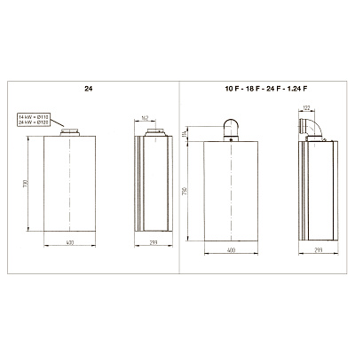 Настенный газовый двухконтурный котел отопления Baxi ECO-4S 18 F (7659669--)
