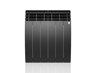 Биметаллический секционный радиатор отопления Royal Thermo Biliner Noir Sable 500 / 6 секций