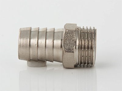 Штуцер для шланга VALTEC 1/2 х 12 мм VTr,650,N,0412 наружная резьба, никелированная латунь