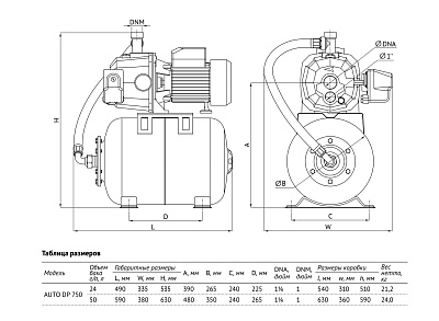 Насосная станция UNIPUMP AUTO DP-750