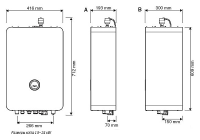 Электрический котёл отопления одноконтурный настенный Bosch Tronic Heat 3500 4 RU
