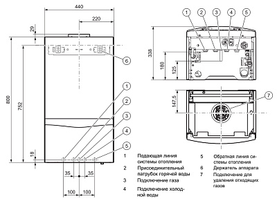 Настенный газовый двухконтурный котел отопления Vaillant turboTEC plus VUW 322/5-5