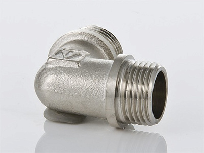 Угольник VALTEC 3/4 наружная резьба, 90 градусов, никелированная латунь