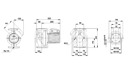Циркуляционный насос Grundfos UPS 32-60 F 220