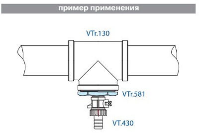Футорка VALTEC 1/2 х 1/4 внутренняя-наружная резьба, никелированная латунь