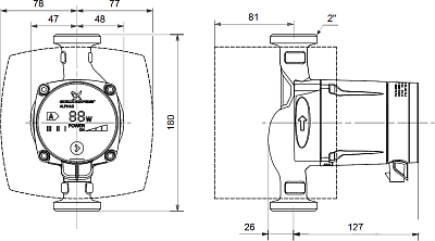 Циркуляционный насос Grundfos Alpha 2 25/40 180