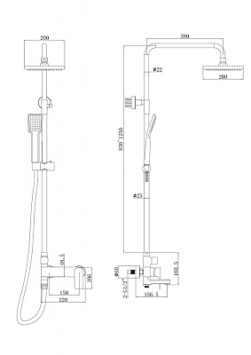 Душевая колонна Bravat Real F6333367CP-A-RUS