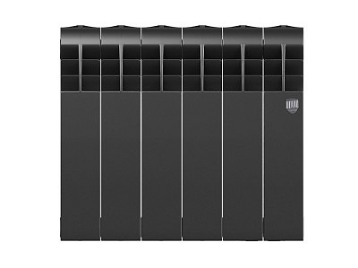 Биметаллический секционный радиатор отопления Royal Thermo Biliner 350 / Noire Sable / 6 секций