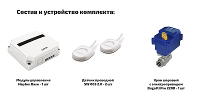 Проводная система защиты от протечки воды Neptun Base Light 1/2 (100035511900)